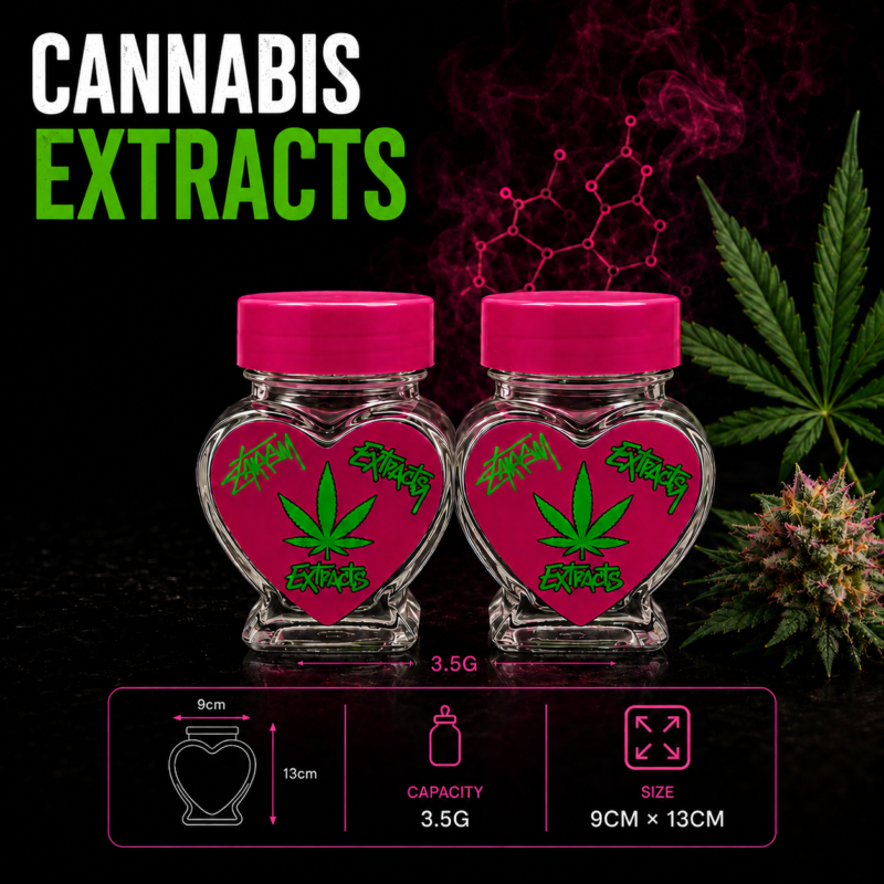ChatGPT Image 2026年8月5日 16_47_32 Custom Cannabis Extract Glass Jars with Premium Child Resistant Packaging