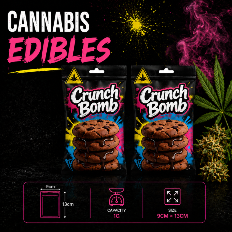 ChatGPT Image 2026年8月5日 17_39_35 Custom Cannabis Edibles Packaging Pouches with Child Resistant Design