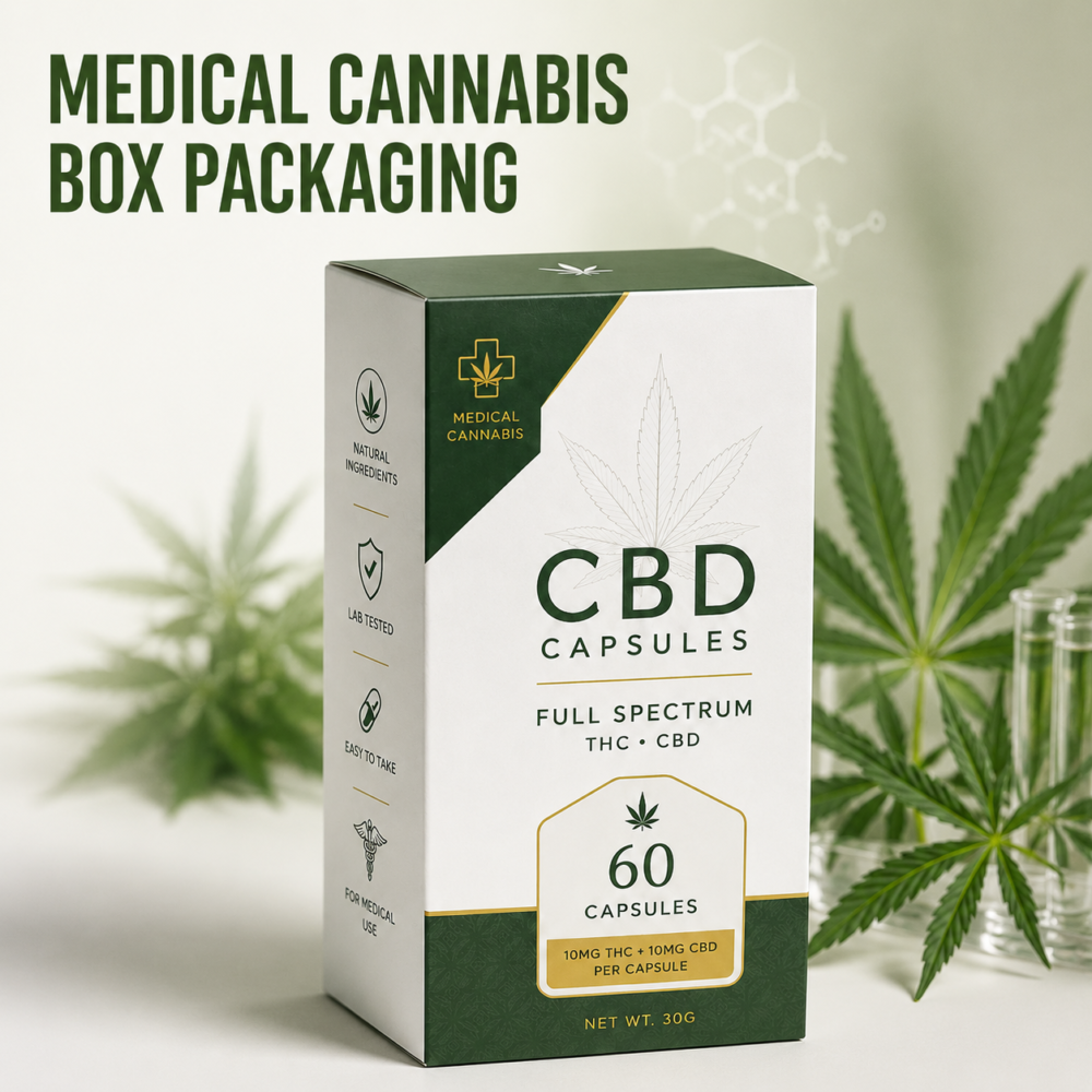 Custom cannabis packaging boxes for medical CBD products