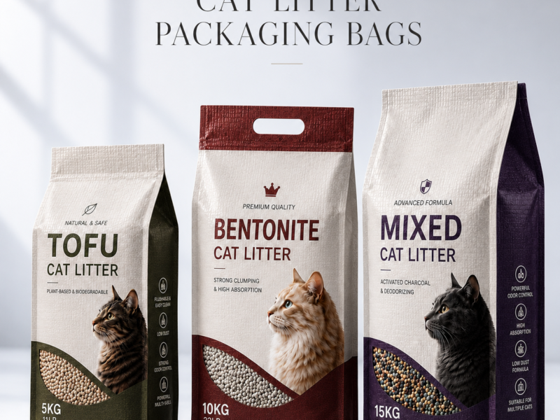 Custom Laminated PP Woven Cat Litter Bags