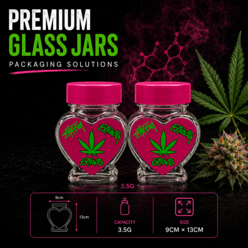 100ml (1g-28g) Extracts  glass jar (Cali Jars)