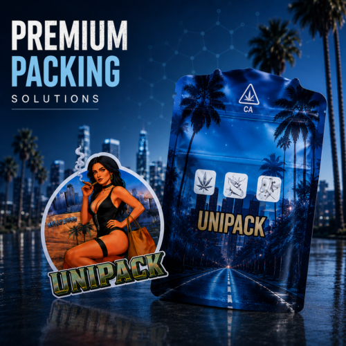 2-60ml (1-28g) Custom Shape Mylar Bags