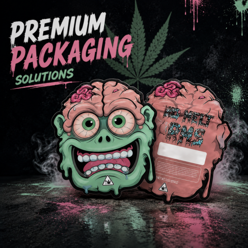 2-60ml (1-28g) Custom Shape Mylar Bags