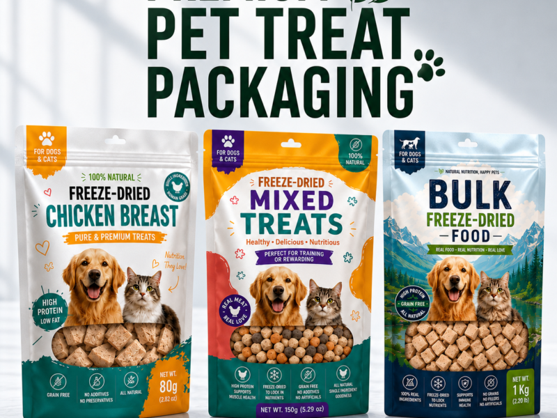 Custom Stand Up Pet Treat Pouches