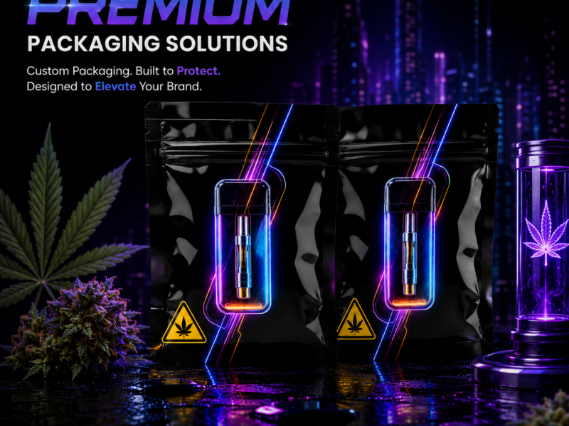 1-30ml (1-28g) Cartridge custom printed mylar bags