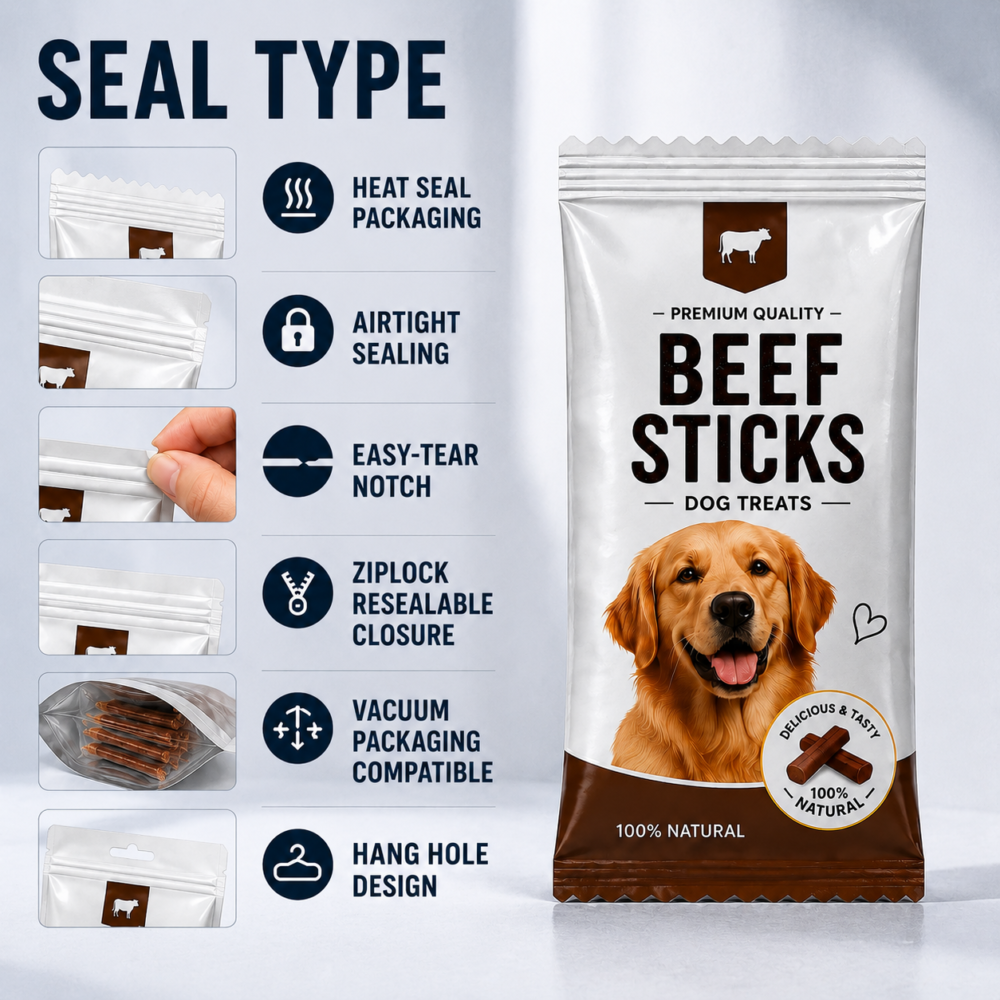 Custom Stand Up Pet Treat Pouches