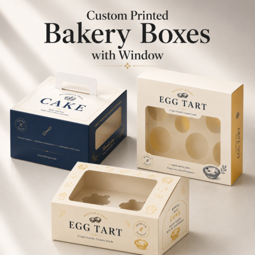 custom bakery paper boxes for cake and pastry packaging