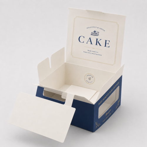 printed bakery paper boxes with custom sizes and packaging styles