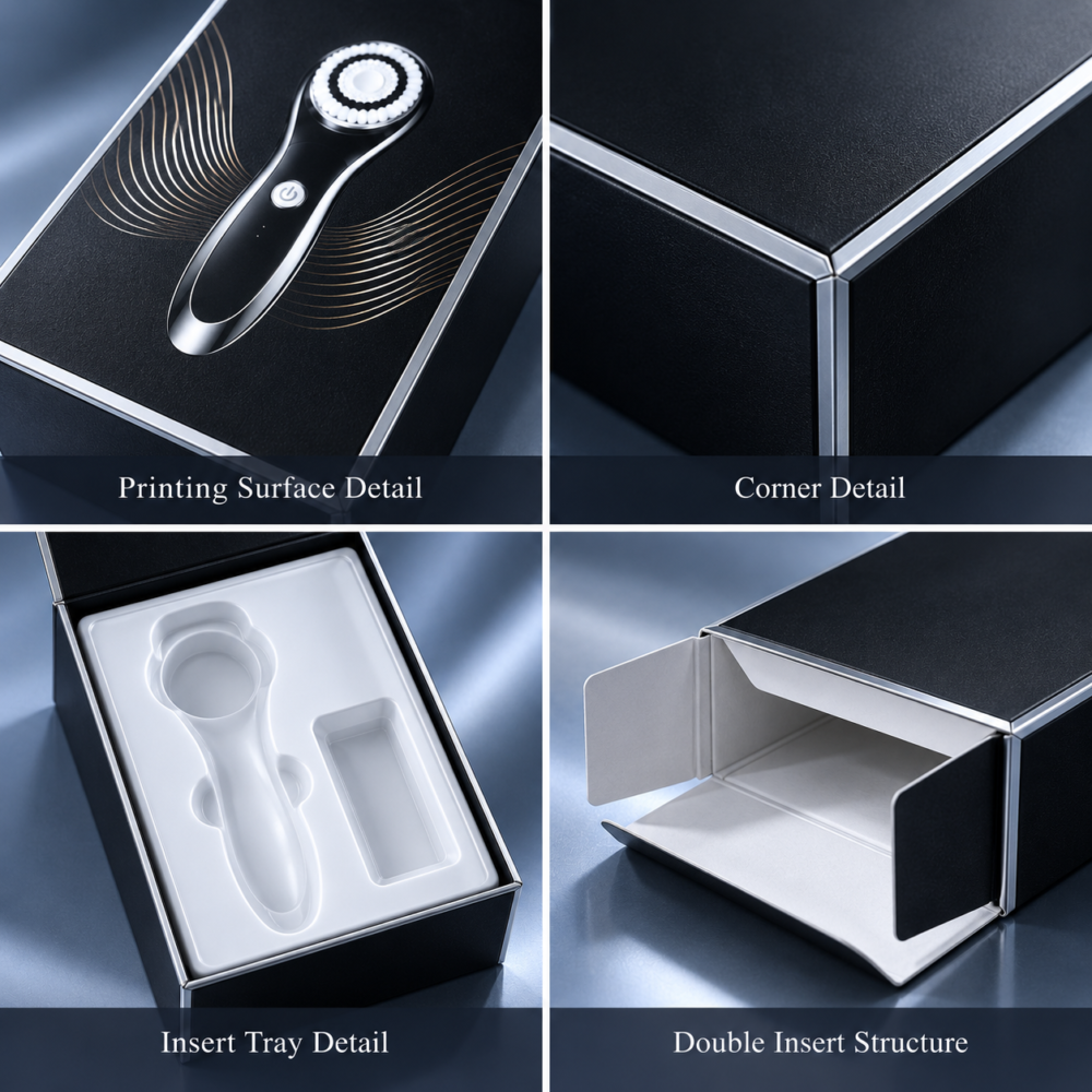 custom beauty device packaging boxes with blister insert