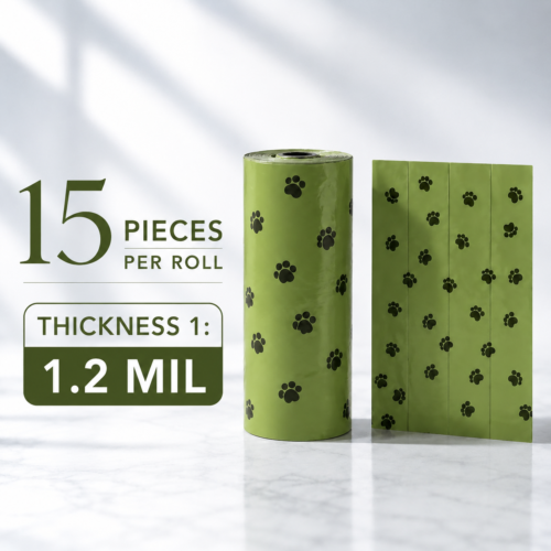 Eco friendly compostable dog poop bags with custom thickness options