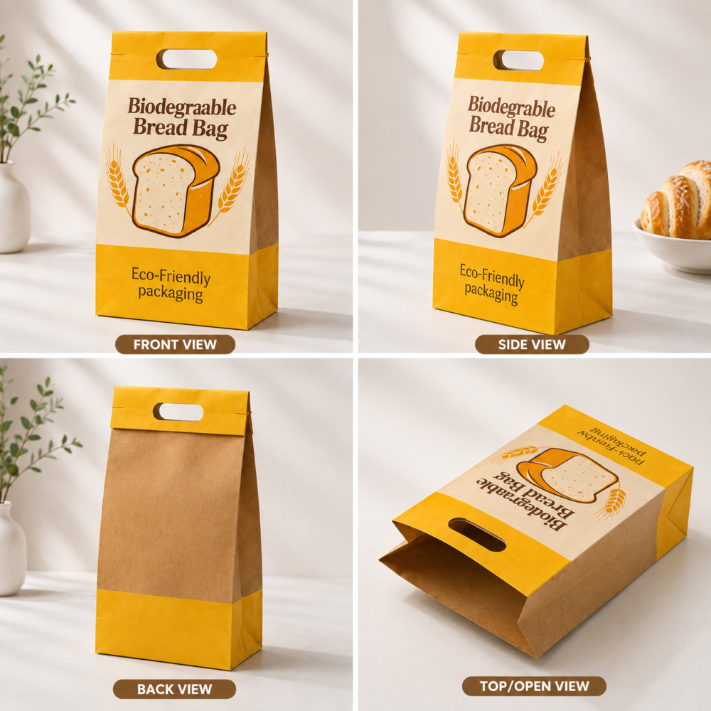 Custom Biodegradable Food Paper Bags | Eco-Friendly Food Packaging