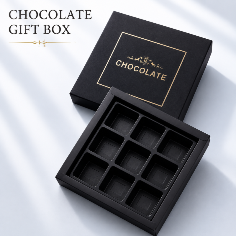 custom chocolate boxes with luxury gift packaging design for chocolate brands