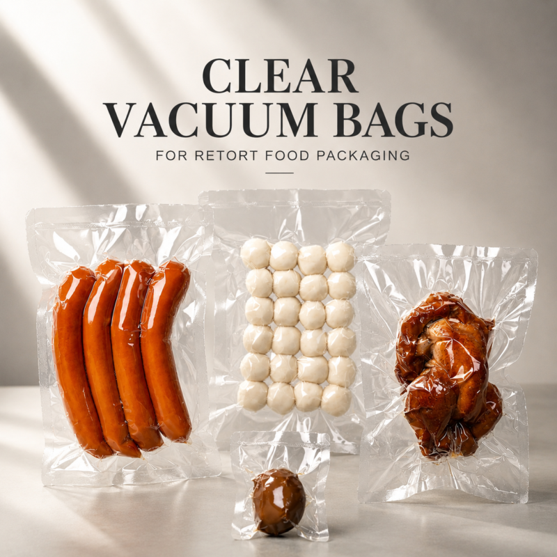 Custom Clear Retort Food Vacuum Bags-主图 Custom Clear Retort Food Vacuum Bags for Food Packaging