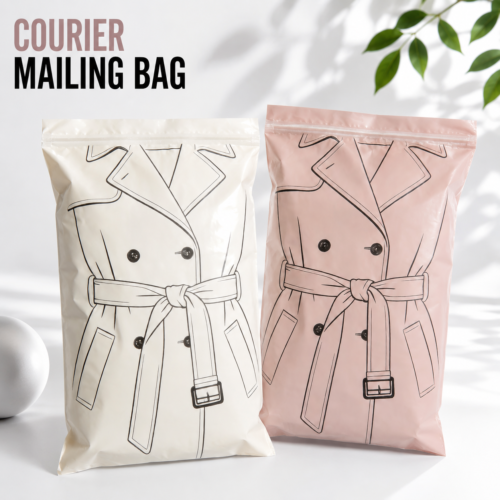 Waterproof clothing mailing bags with secure adhesive closure