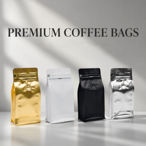 Custom Eight Side Seal Coffee Bags with Valve for Coffee Brands