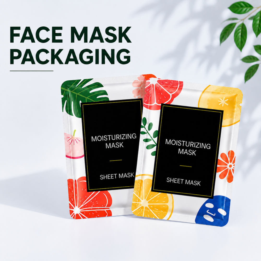 Custom Sheet Mask Packaging Bags with Aluminum Foil Material