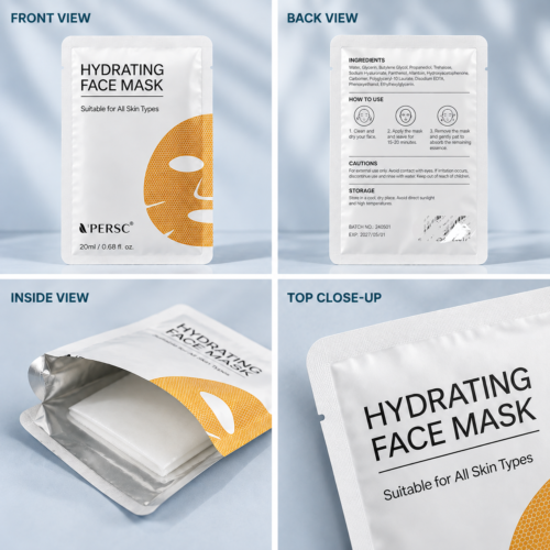 Flexible Face Mask Packaging Bags for Cosmetic Products