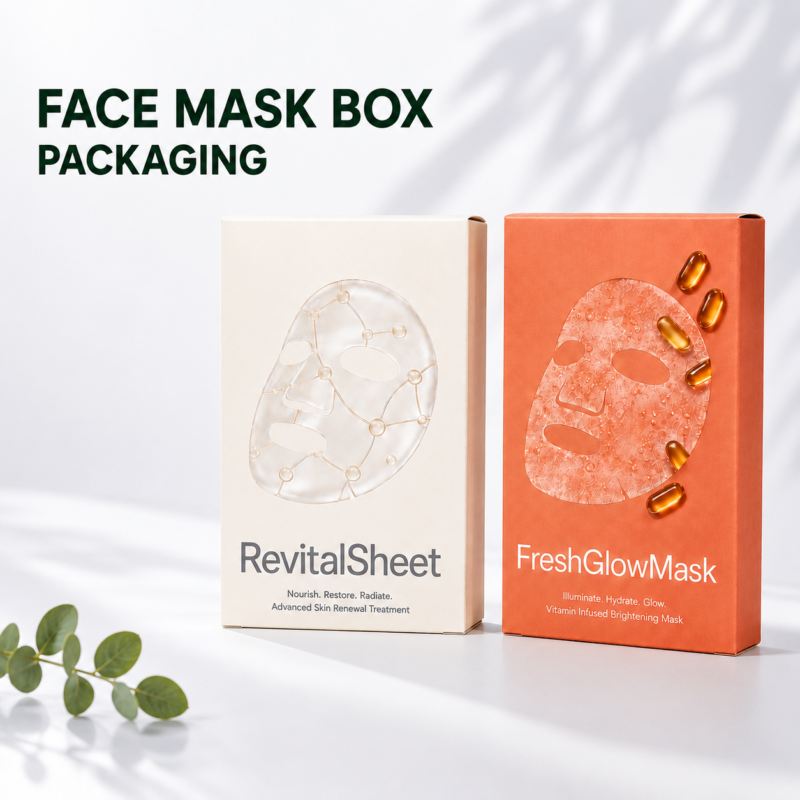 Custom Facial Mask Packaging Boxes-主图 Custom facial mask packaging boxes for skincare brands