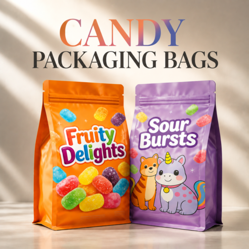 Food Nut Stand Up Pouches for Candy and Snack Packaging