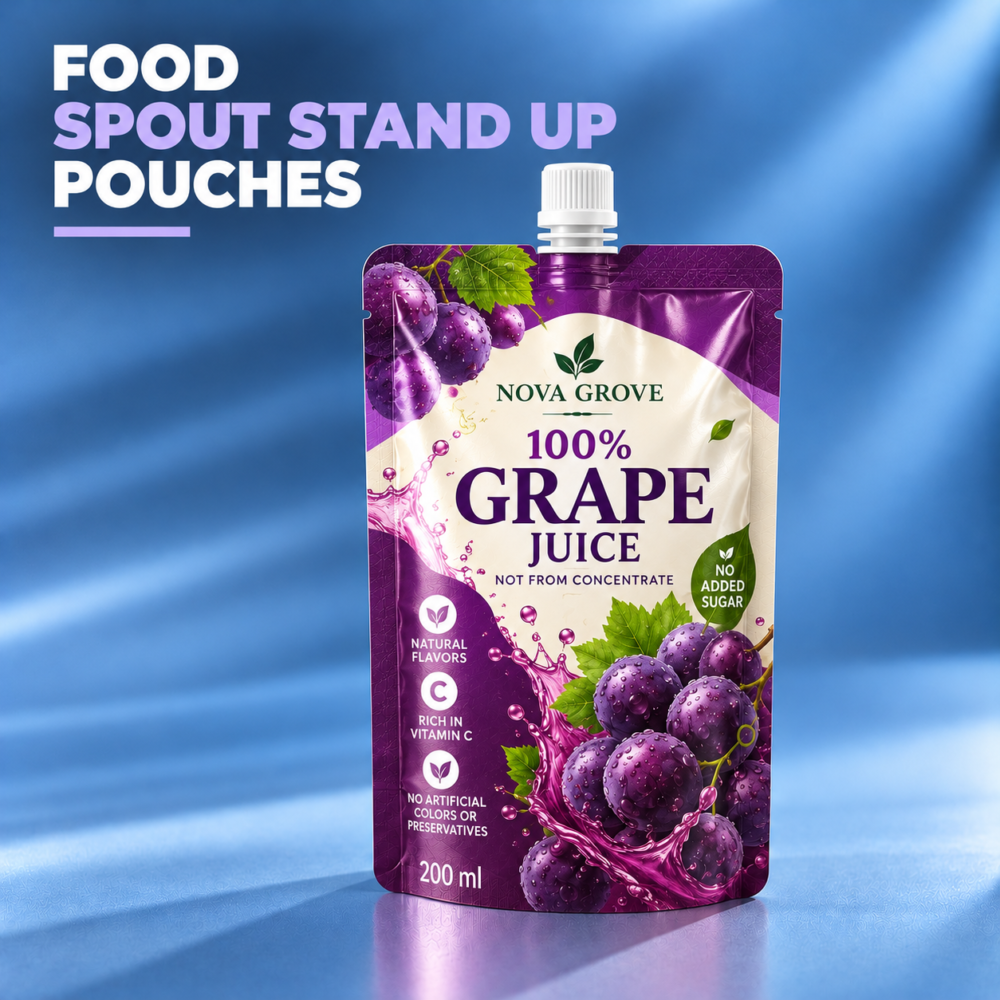 Food Stand Up Spout Pouches for Tomato Juice and Sauce Packaging