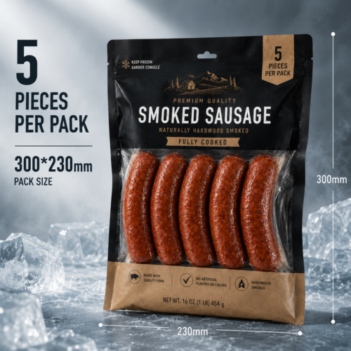 Frozen Food Packaging Bags with Custom Size and Vacuum Packaging Options