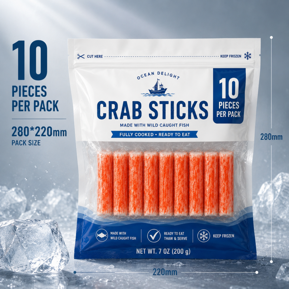 Custom Frozen Food Packaging Bags for Chicken and Seafood Products