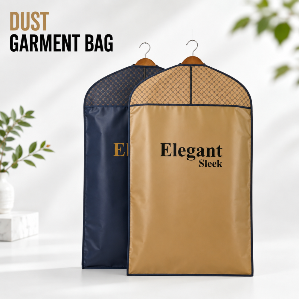 Custom garment dust bags with printed fabric and garment protection
