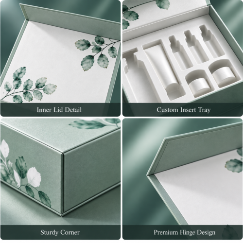 custom magnetic skincare gift boxes with inserts