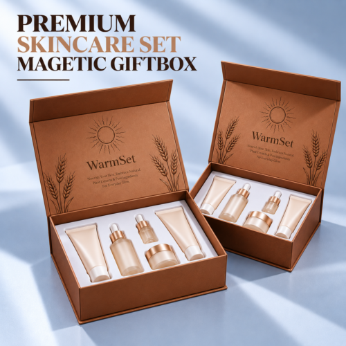 custom magnetic skincare gift set boxes