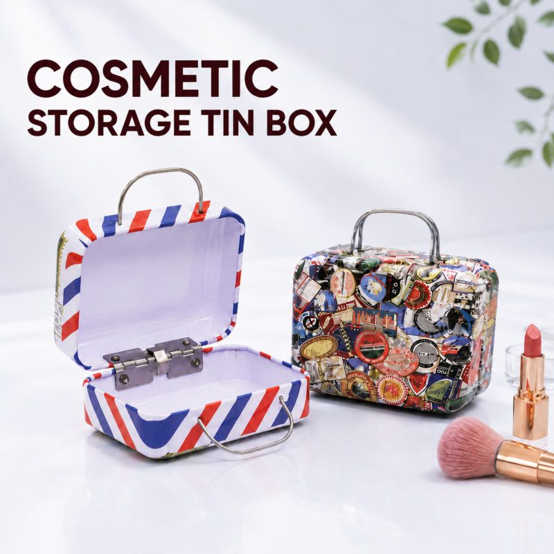 Custom Makeup Storage Tin Box-主图 Custom Makeup Storage Tin Box For Cosmetic Organizer Solutions
