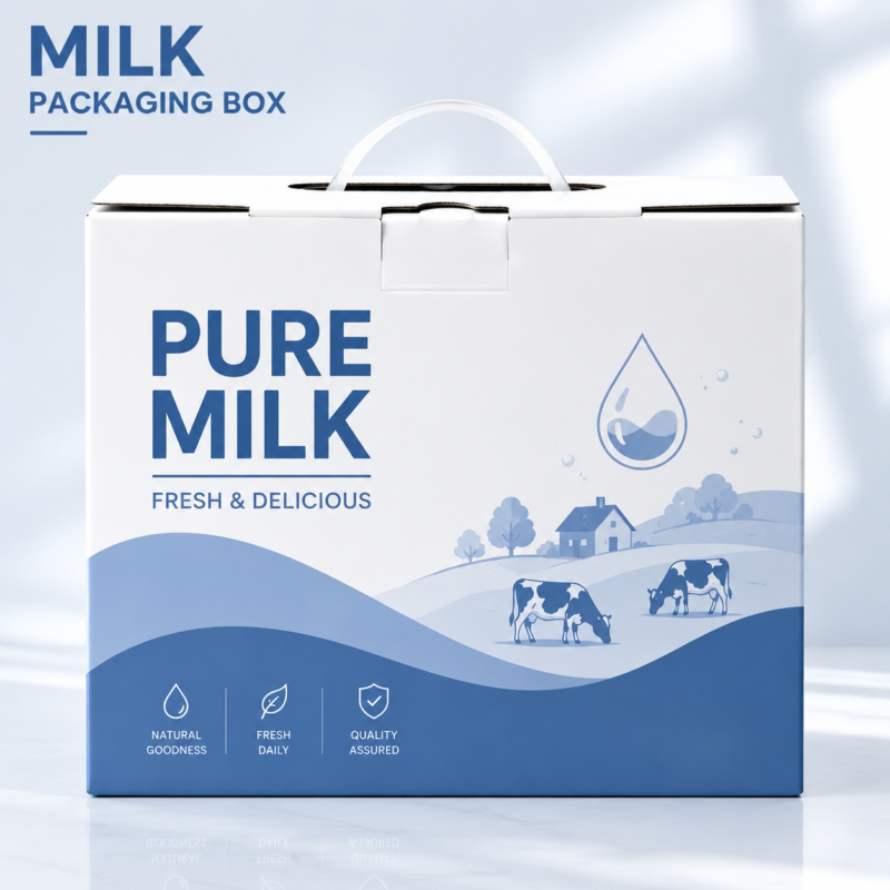Custom Milk Packaging Boxes | Premium Dairy Product Packaging Box Design