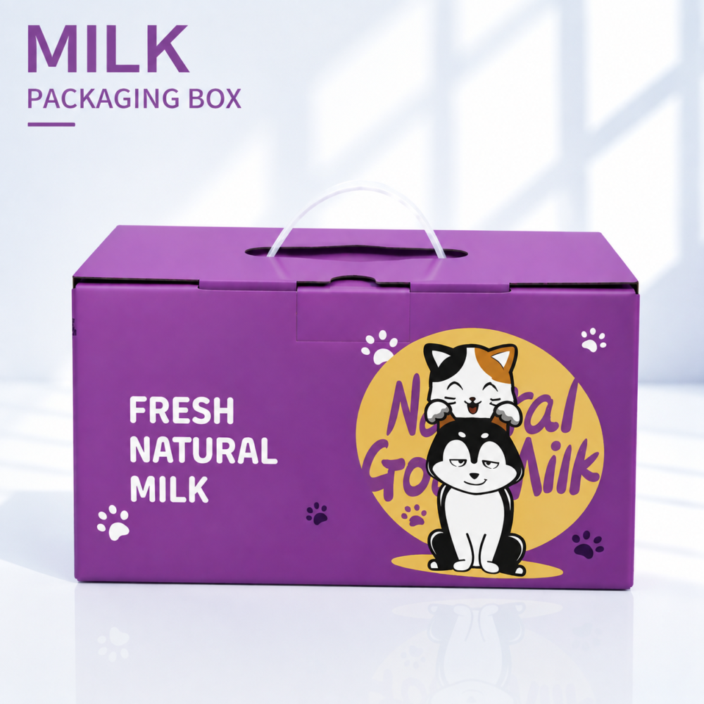 Custom Milk Packaging Boxes-略缩图1 Custom Milk Packaging Boxes With Printed Paper Carton Packaging For Dairy Products