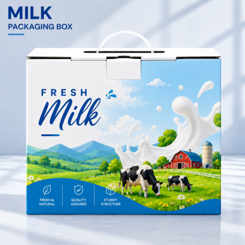 Custom Milk Packaging Boxes | Premium Dairy Product Boxes | Printed Paper Boxes