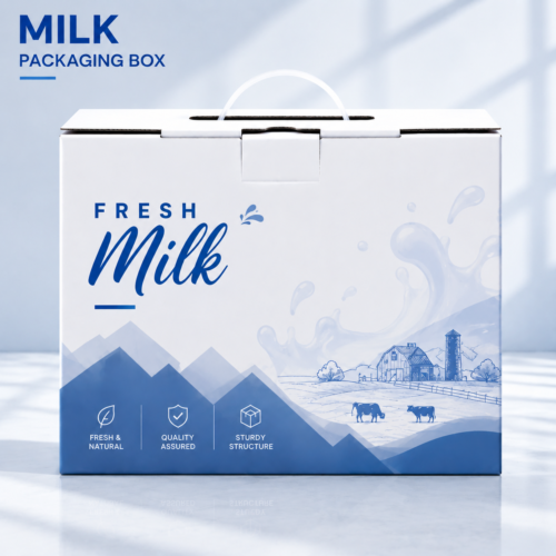 Custom Milk Packaging Boxes-略缩图2 Custom Dairy Packaging Boxes With Folding Carton Structure And Premium Printing