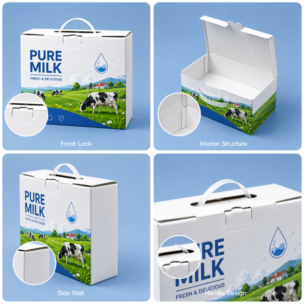 Custom Milk Packaging Boxes | Premium Dairy Product Boxes | Printed Paper Boxes