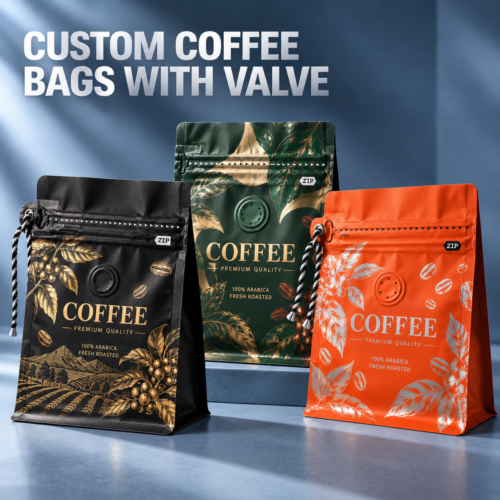 Custom One-Way Degassing Valve Coffee Bags-主图 Custom One-Way Degassing Valve Coffee Bags | Valved Coffee Pouches | Roasted Coffee Bags