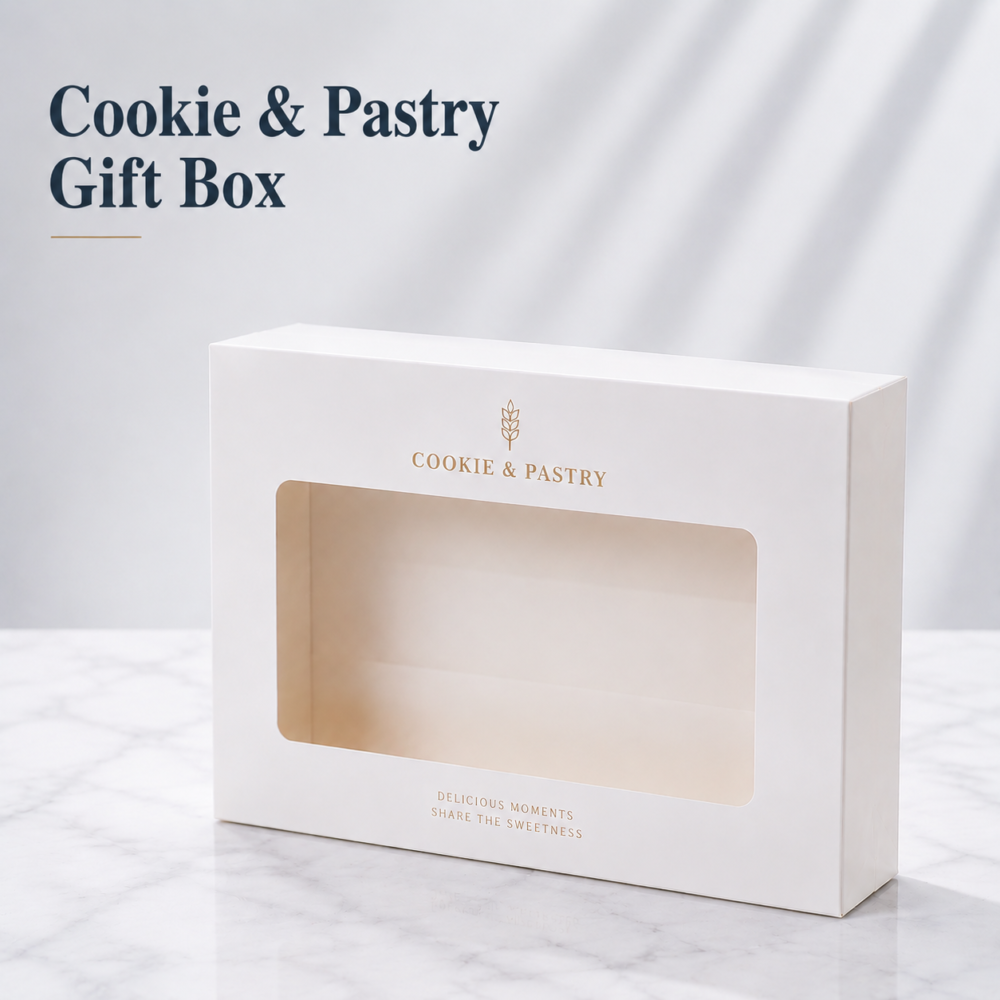 Custom Paper Gift Boxes-略缩图1 Custom Paper Gift Boxes with Custom Printing for Bakery Gift Packaging