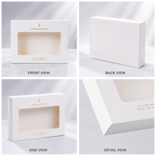 Custom Paper Gift Boxes-略缩图3 Custom Paper Gift Boxes | Printed Paper Boxes With Window For Bakery & Food Gifts