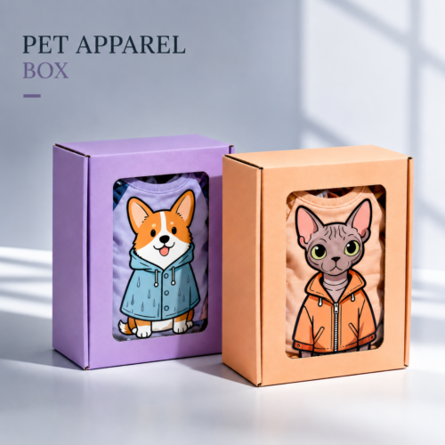 Custom Pet Apparel Packaging Boxes-主图 Custom Pet Apparel Packaging Boxes for Pet Clothing Brands and Gift Packaging