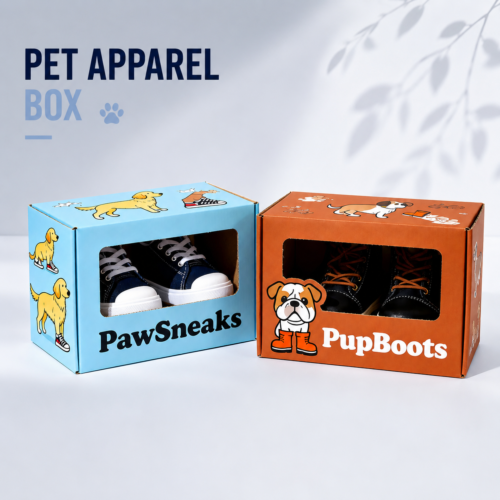 Custom Pet Apparel Packaging Boxes-略缩图1 Custom Pet Apparel Packaging Boxes with Window Design for Pet Clothing Products