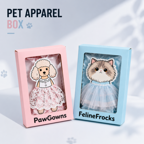 Custom Pet Apparel Packaging Boxes-略缩图2 Custom Pet Clothing Packaging Boxes with Premium Paper Material and Folding Structure