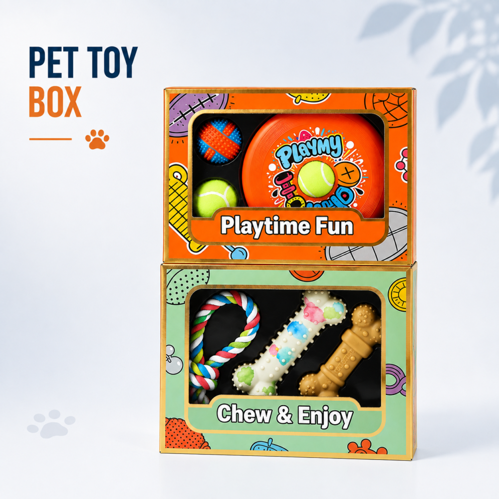 Custom Pet Toy Boxes-主图 custom pet toy boxes with printed packaging design for pet toy brands