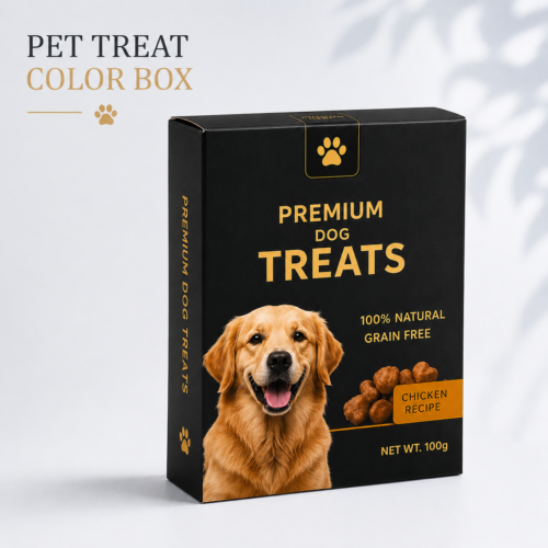 custom pet treat boxes with premium pet food packaging design for pet brands