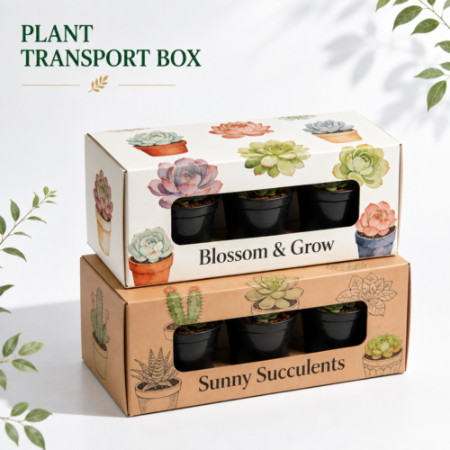 Custom Plant Packaging Boxes with Window-略缩图1 Custom plant packaging boxes with window for indoor plants and succulents