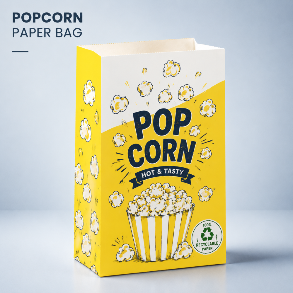 custom popcorn paper bags for food packaging