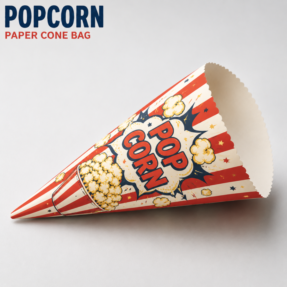custom popcorn packaging bags with printed design
