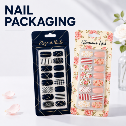 Custom press on nail packaging bags for nail brands