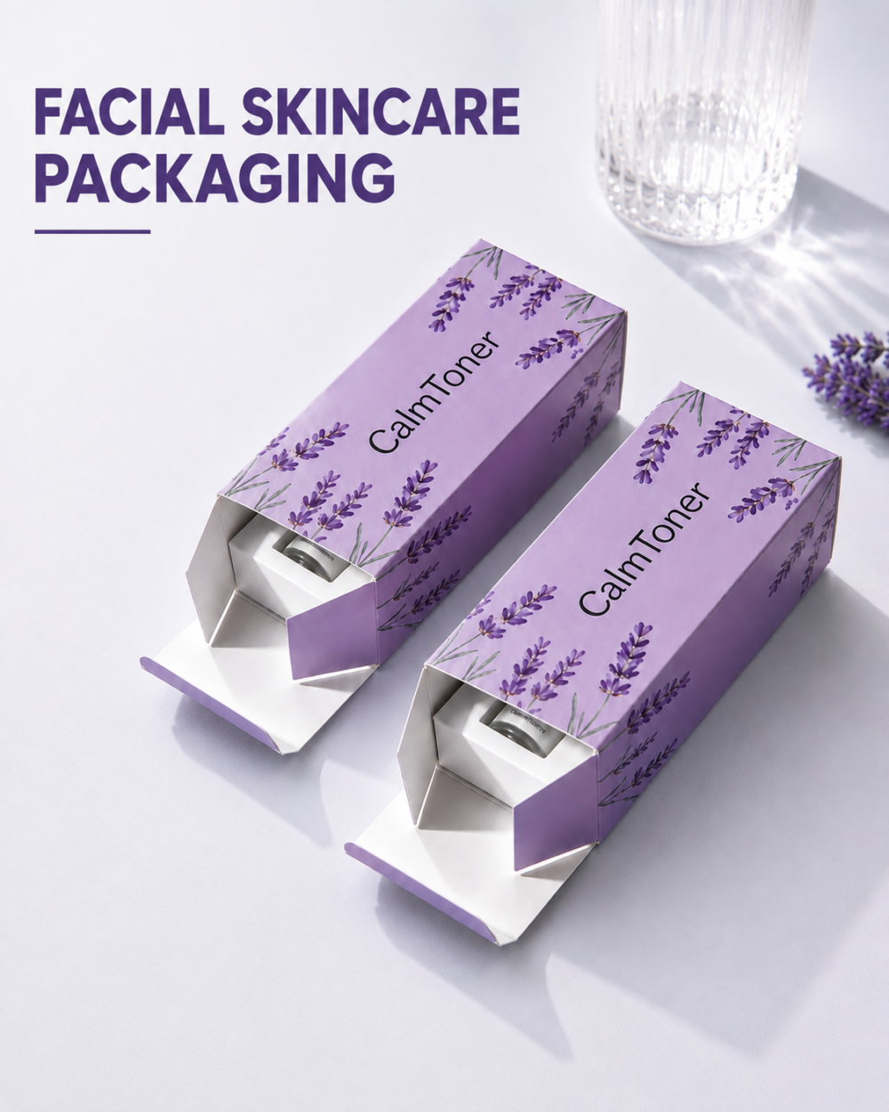 Custom skincare packaging boxes with premium paper box design