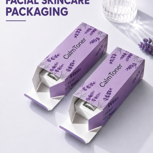 Custom skincare packaging boxes with premium paper box design