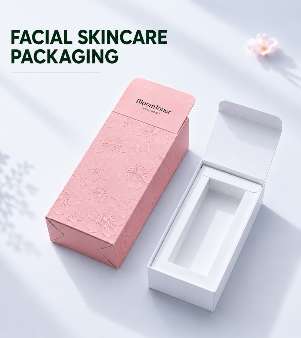Luxury skincare packaging boxes with custom insert tray